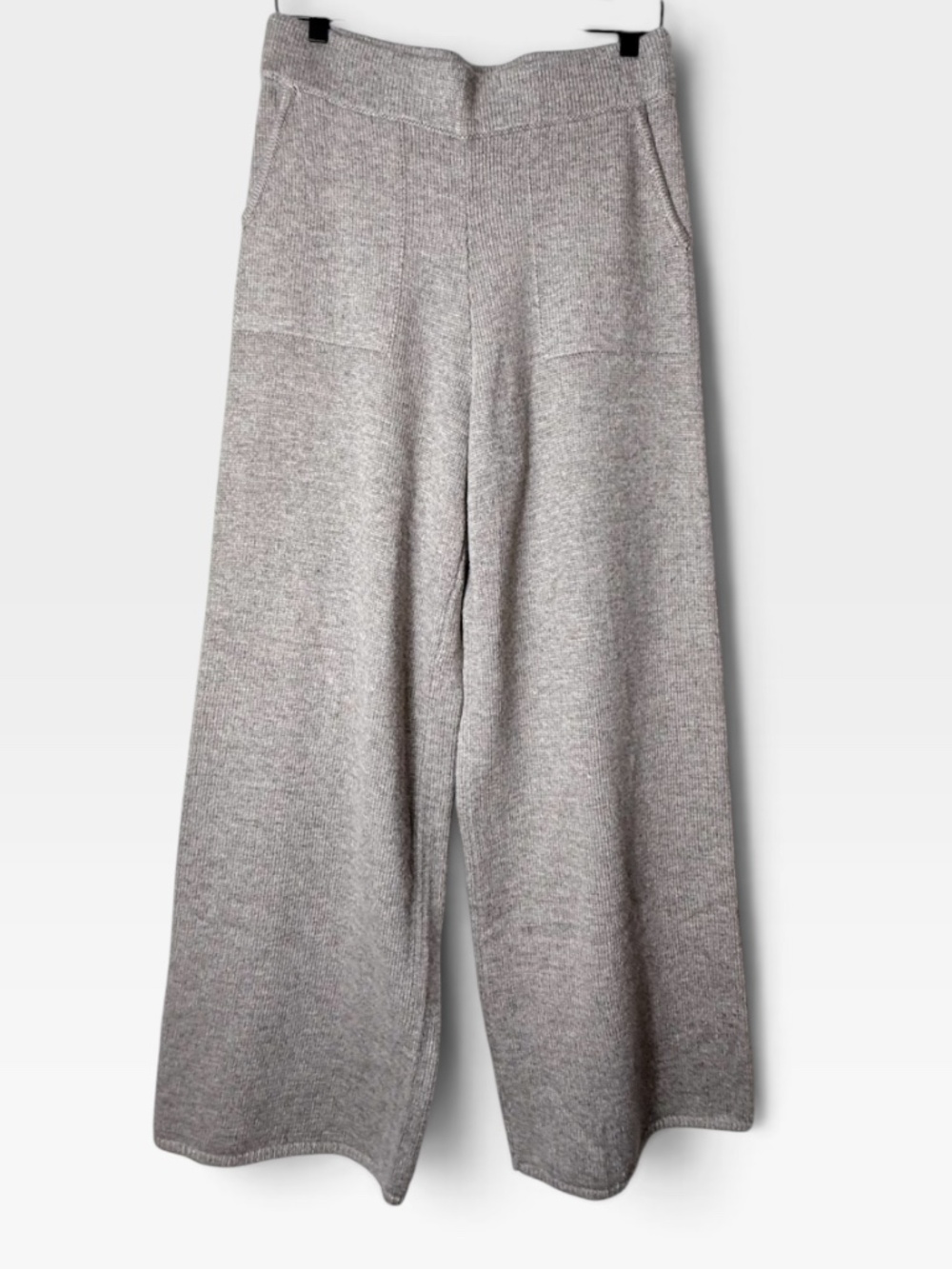 The Drop Grey Wide Leg Knit Sweatpant Size Medium Cozy Athleisure (X)